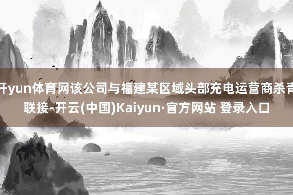 开yun体育网该公司与福建某区域头部充电运营商杀青联接-开云(中国)Kaiyun·官方网站 登录入口