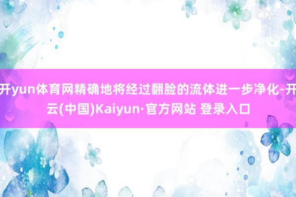 开yun体育网精确地将经过翻脸的流体进一步净化-开云(中国)Kaiyun·官方网站 登录入口