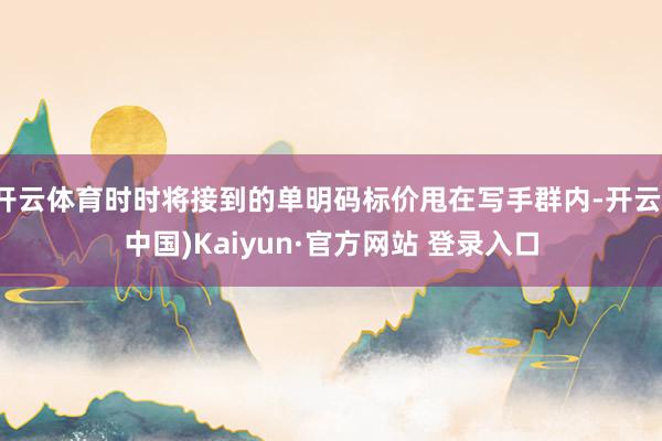 开云体育时时将接到的单明码标价甩在写手群内-开云(中国)Kaiyun·官方网站 登录入口